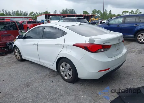 2016 Hyundai Elantra Se из США, поврежденный, VIN 5NPDH4AE9GH758914